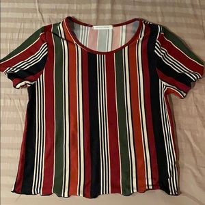 Multi colored semi crop top